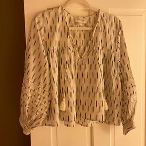 Cleobella peasant top with tassels